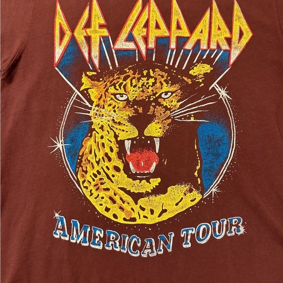 Daydreamer Def Leppard American Tour Band Short Sleeve Tee Shirt 80s Rock - Picture 9 of 15